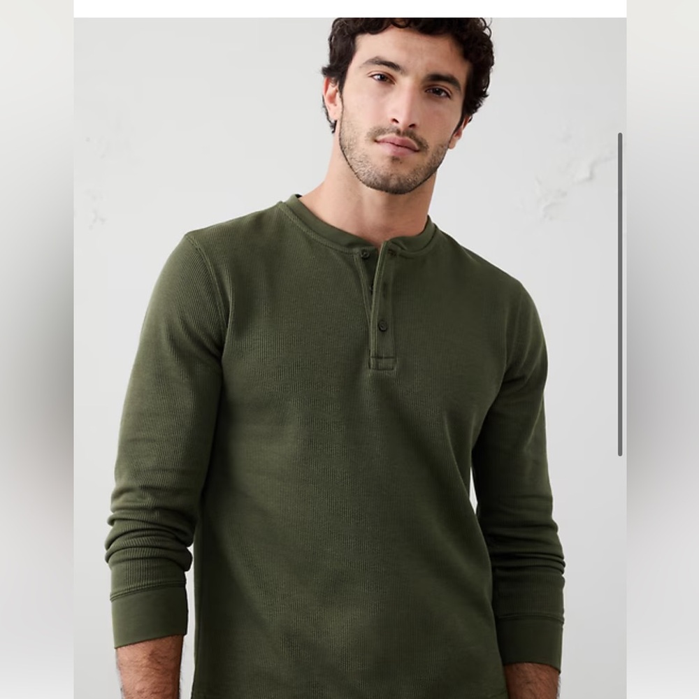 Men's Green Henley Shirt